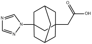 2-(3-(1H-1,2,4-三唑-1-基)金刚烷-1-基)乙酸 结构式