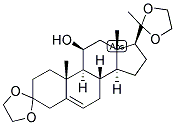 11-BETA-HYDROXYPROGESTERONE DIETHYLENEKETAL 结构式