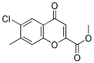 METHYL 6-CHLORO-7-METHYL-4-OXO-4H-CHROMENE-2-CARBOXYLATE 结构式