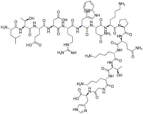 H-LEU-THR-GLU-ASP-ARG-TRP-ASN-LYS-PRO-GLN-LYS-THR-LYS-GLY-HIS-OH 结构式