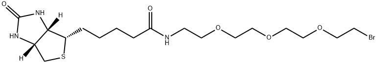 (3AS,4S,6AR)-N-[2-[2-[2-(2-溴乙氧基)乙氧基]乙氧基]乙基]六氢-2-氧代-1H-噻吩并[3,4-D]咪唑-4-戊酰胺 结构式