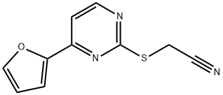 2-([4-(2-FURYL)-2-PYRIMIDINYL]SULFANYL)ACETONITRILE 结构式