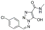 1-{[(1Z)-(4-CHLOROPHENYL)METHYLENE]AMINO}-5-HYDROXY-N-METHYL-1H-1,2,3-TRIAZOLE-4-CARBOXAMIDE 结构式
