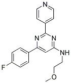 6-(4-FLUOROPHENYL)-N-(2-METHOXYETHYL)-2-PYRIDIN-4-YLPYRIMIDIN-4-AMINE 结构式