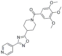 4-[3-(PYRIDIN-4-YL)-1,2,4-OXADIAZOL-5-YL]-1-(3,4,5-TRIMETHOXYBENZOYL)PIPERIDINE 结构式