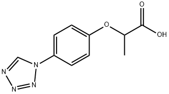 2-(4-四唑-1-基-苯氧基)-丙酸 结构式