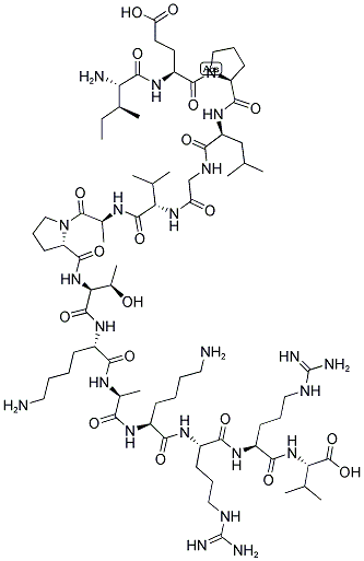 H-Ile-Glu-Pro-Leu-Gly-Val-Ala-Pro-Thr-Lys-Ala-Lys-Arg-Arg-Val-OH 结构式
