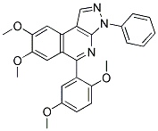 5-(2,5-DIMETHOXYPHENYL)-7,8-DIMETHOXY-3-PHENYL-3H-PYRAZOLO[3,4-C]ISOQUINOLINE 结构式