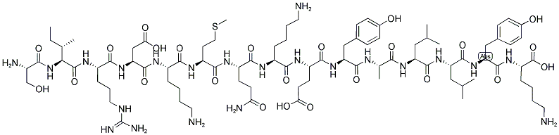 H-SER-ILE-ARG-ASP-LYS-MET-GLN-LYS-GLU-TYR-ALA-LEU-LEU-TYR-LYS-OH 结构式