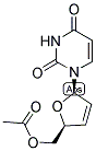 5'-O-ACETYL-2',3'-DIDEHYDRO-2',3'-DIDEOXYURIDINE 结构式