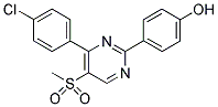 4-[4-(4-CHLOROPHENYL)-5-(METHYLSULPHONYL)PYRIMIDIN-2-YL]PHENOL 结构式