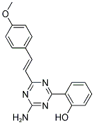 2-{4-AMINO-6-[(E)-2-(4-METHOXYPHENYL)VINYL]-1,3,5-TRIAZIN-2-YL}PHENOL 结构式