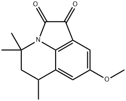 8-甲氧基-4,4,6-三甲基-5,6-二氢-4H-吡咯并[3,2,1-IJ]喹啉-1,2-二酮 结构式