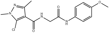 5-CHLORO-N-[2-(4-METHOXYANILINO)-2-OXOETHYL]-1,3-DIMETHYL-1H-PYRAZOLE-4-CARBOXAMIDE 结构式