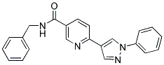 N-BENZYL-6-(1-PHENYL-1H-PYRAZOL-4-YL)NICOTINAMIDE 结构式