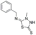 5-BENZYLIMINO-4-METHYL-[1,3,4]THIADIAZOLIDINE-2-THIONE 结构式