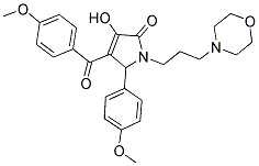 3-HYDROXY-4-(4-METHOXYBENZOYL)-5-(4-METHOXYPHENYL)-1-(3-MORPHOLINOPROPYL)-1H-PYRROL-2(5H)-ONE 结构式