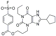 8-CYCLOPENTYL-N3-[3-(4-(FLUOROSULFONYL)BENZOYLOXY)PROPYL]-N1-PROPYLXANTHINE 结构式