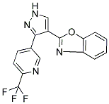 2-[3-(6-(TRIFLUOROMETHYL)PYRIDIN-3-YL)-1H-PYRAZOL-4-YL]BENZOXAZOLE 结构式