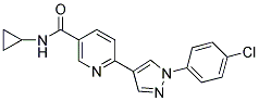 6-[1-(4-Chlorophenyl)-1H-pyrazol-4-yl]-N-cyclopropylnicotinamide 结构式