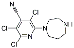 2,3,5-TRICHLORO-6-(1,4-DIAZEPAN-1-YL)ISONICOTINONITRILE 结构式