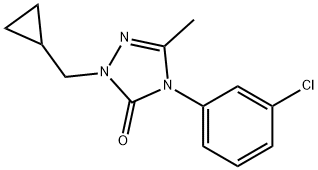 4-(3-CHLOROPHENYL)-2-(CYCLOPROPYLMETHYL)-5-METHYL-2,4-DIHYDRO-3H-1,2,4-TRIAZOL-3-ONE 结构式