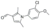 1-(3-CHLORO-4-METHOXYPHENYL)-2,5-DIMETHYL-1H-PYRROLE-3-CARBALDEHYDE 结构式