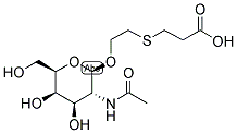 2-(2-CARBOXYETHYLTHIO)-ETHYL 2-ACETAMIDO-2-DEOXY-BETA-D-GALACTOPYRANOSIDE 结构式