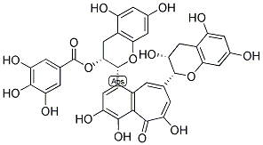 茶黄素-3-没食子酸酯 结构式