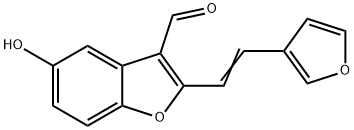2-[2-(3-FURYL)VINYL]-5-HYDROXY-1-BENZOFURAN-3-CARBALDEHYDE 结构式