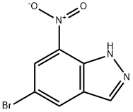 5-溴-7-硝基-1H-吲唑 结构式