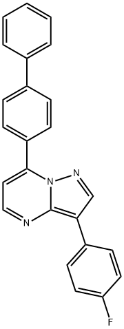 7-[1,1'-Biphenyl]-4-yl-3-(4-fluorophenyl)pyrazolo[1,5-a]pyrimidine 结构式