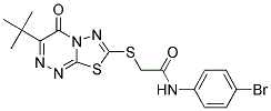 N-(4-BROMOPHENYL)-2-[(3-TERT-BUTYL-4-OXO-4H-[1,3,4]THIADIAZOLO[2,3-C][1,2,4]TRIAZIN-7-YL)THIO]ACETAMIDE 结构式