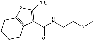 2-AMINO-4,5,6,7-TETRAHYDRO-BENZO[B]THIOPHENE-3-CARBOXYLIC ACID (2-METHOXY-ETHYL)-AMIDE 结构式