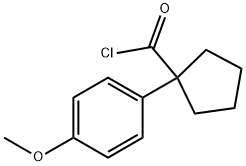 1-(4-METHOXYPHENYL)CYCLOPENTANECARBONYL CHLORIDE 结构式