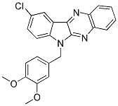 9-CHLORO-6-(3,4-DIMETHOXYBENZYL)-6H-INDOLO[2,3-B]QUINOXALINE 结构式