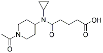 5-((1-ACETYLPIPERIDIN-4-YL)CYCLOPROPYLAMINO)-5-OXOPENTANOIC ACID 结构式
