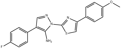 4-(4-FLUOROPHENYL)-1-[4-(4-METHOXYPHENYL)-1,3-THIAZOL-2-YL]-1H-PYRAZOL-5-AMINE 结构式