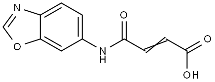 (E)-4-(苯并[D]噁唑-6-基氨基)-4-氧代丁-2-烯酸 结构式