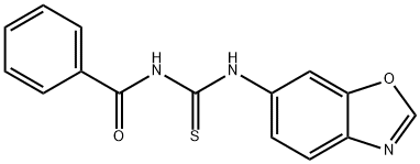 N-(苯并[D]噁唑-6-基氨基甲硫基)苯甲酰胺 结构式