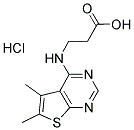 3-(5,6-DIMETHYL-THIENO[2,3-D]PYRIMIDIN-4-YLAMINO)-PROPIONIC ACID, HCL 结构式