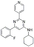 N-CYCLOHEXYL-6-(2-FLUOROPHENYL)-2-PYRIDIN-4-YLPYRIMIDIN-4-AMINE 结构式