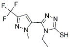 4-ETHYL-5-(2-METHYL-5-TRIFLUOROMETHYL-2H-PYRAZOL-3-YL)-4H-[1,2,4]TRIAZOLE-3-THIOL 结构式