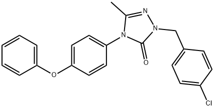 2-(4-CHLOROBENZYL)-5-METHYL-4-(4-PHENOXYPHENYL)-2,4-DIHYDRO-3H-1,2,4-TRIAZOL-3-ONE 结构式