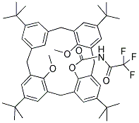 25,27-DIMETHOXY-26-(N-TRIFLUOROACETYL)CARBAMOYLOXY-P-TERT-BUTYLCALIX[4]ARENE 结构式