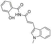 2-HYDROXY-N-[(2E)-3-(1-METHYL-1H-INDOL-3-YL)PROP-2-ENOYL]BENZAMIDE 结构式