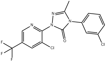 4-(3-CHLOROPHENYL)-2-[3-CHLORO-5-(TRIFLUOROMETHYL)-2-PYRIDINYL]-5-METHYL-2,4-DIHYDRO-3H-1,2,4-TRIAZOL-3-ONE 结构式