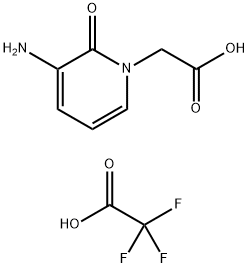 2,2,2-三氟乙酸化合物与 2-(3-氨基-2-氧代吡啶-1(2H)-基)乙酸 (1:1) 结构式