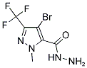 4-Bromo-2-methyl-5-trifluoromethyl-2 H-pyrazole-3-carboxylic acid hydrazide 结构式