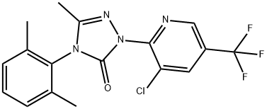 2-[3-CHLORO-5-(TRIFLUOROMETHYL)-2-PYRIDINYL]-4-(2,6-DIMETHYLPHENYL)-5-METHYL-2,4-DIHYDRO-3H-1,2,4-TRIAZOL-3-ONE 结构式